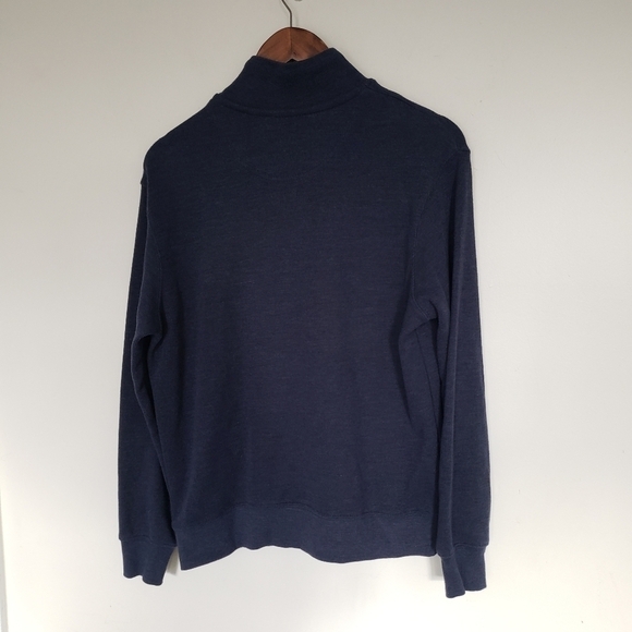 US Polo Association 1/4 Zip Henley Long Sleeve Shirt Mens Size Small Navy Blue - Picture 5 of 8